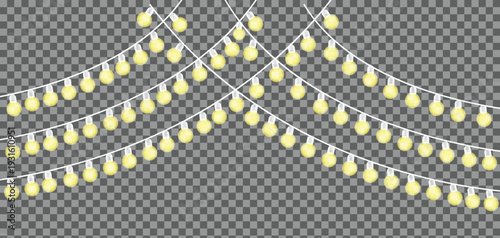 Bright, beautiful lights, design elements. Glowing lights