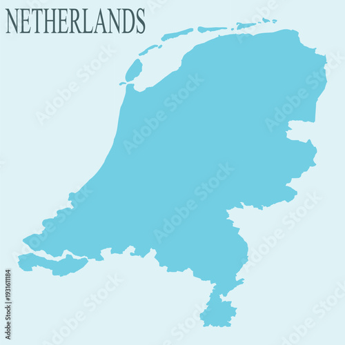 States Map of Netherlands With Detailed Borders