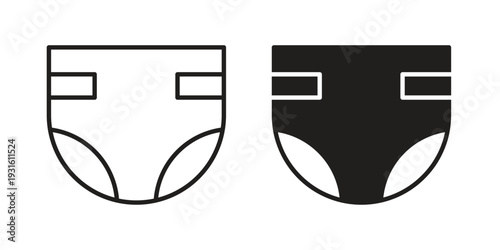 diaper icon collection. Vector design pack