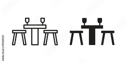 Dinner table icon collection. Vector design pack