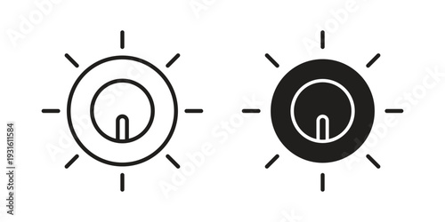 Dimmer icon collection. Vector design pack