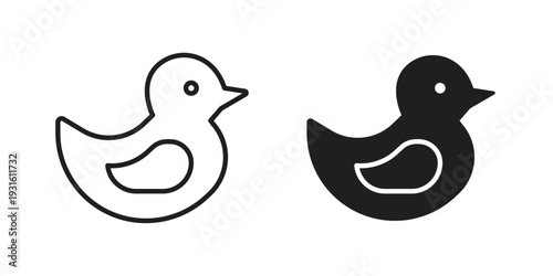 Duck icon collection. Vector design pack