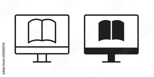 E learning icon collection. Vector design pack