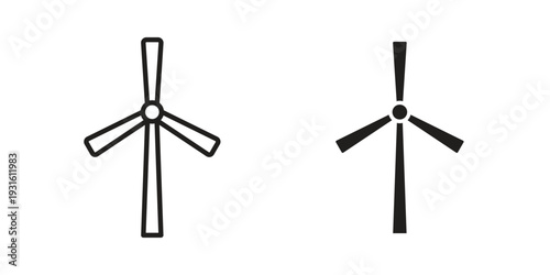 Eolic energy icon collection. Vector design pack