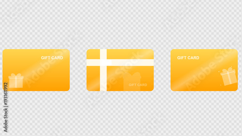 Orange Gift Card Mockup Design Template