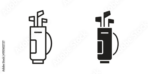Golf bag icon collection. Vector design pack