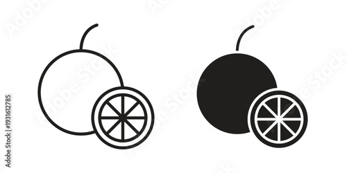 Grapefruit icon collection. Vector design pack