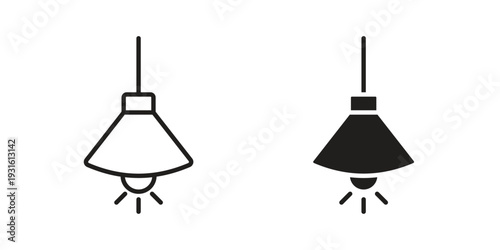 Hanging light icon collection. Vector design pack