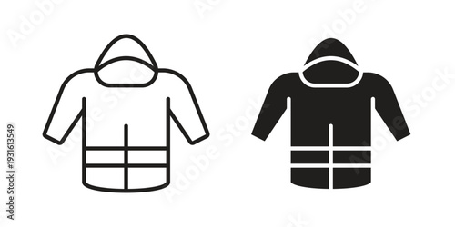 Hoodie jacket icon collection. Vector design pack