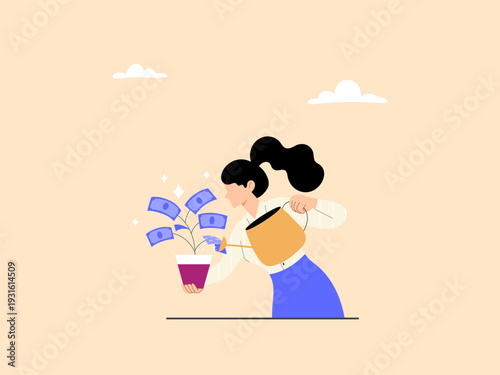 Financial growth or an increase in capital, investment, income, and profit