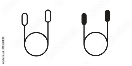 Jump rope icon collection. Vector design pack