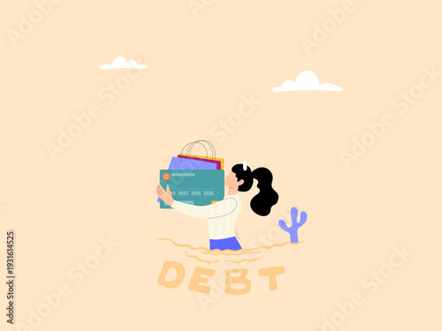 Overspending leads to debt, or credit card debt problems, this is consumerism