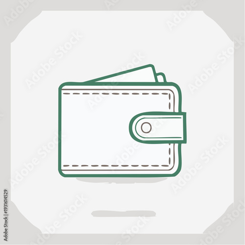 Personal wallet icon with a clean and modern design, perfect for financial applications