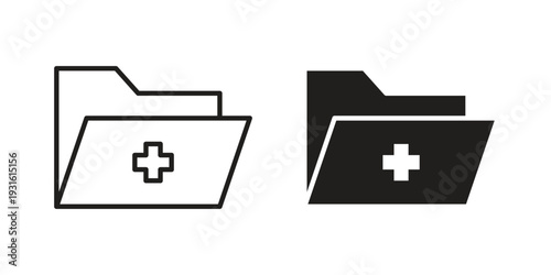 Medical history icon collection. Vector design pack