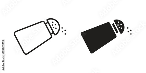 Pepper shaker icon collection. Vector design pack