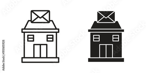 Post office icon collection. Vector design pack