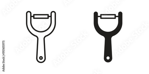 Potato peeler icon collection. Vector design pack