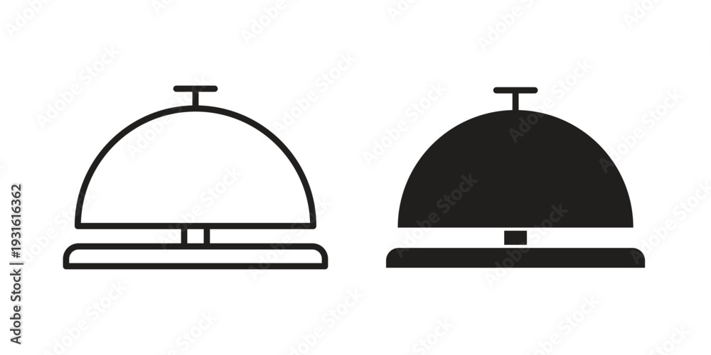 Fototapeta premium Reception bell icon collection. Vector design pack