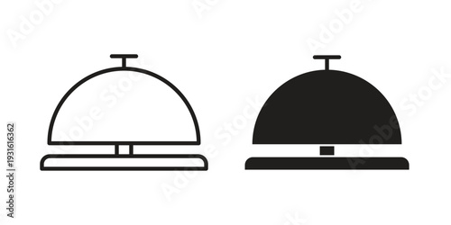 Reception bell icon collection. Vector design pack