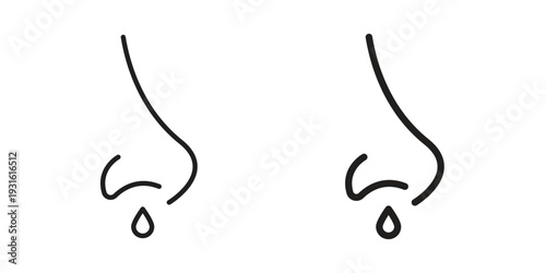 Runny nose icon collection. Vector design pack