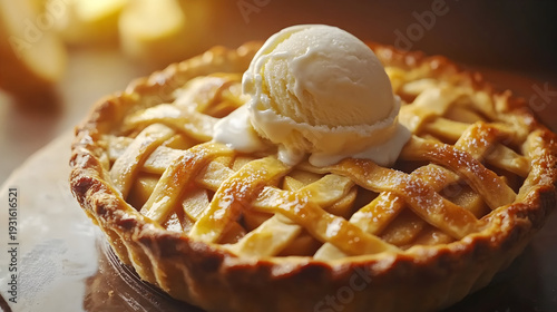 apple pie on a white plate