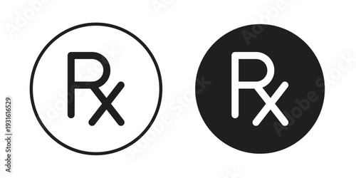 RX icon collection. Vector design pack