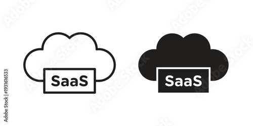 SaaS icon collection. Vector design pack