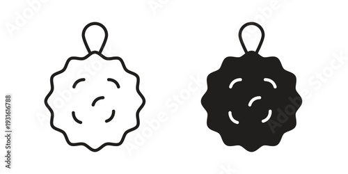 Shower sponge ball icon collection. Vector design pack