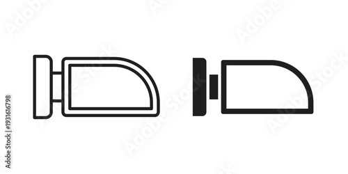 Side mirror icon collection. Vector design pack