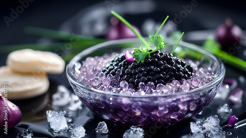 black caviar in a bowl