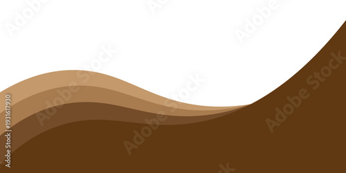 Brown Layered Wave Background With Smooth Curves And Warm Earth Tone Abstract Design