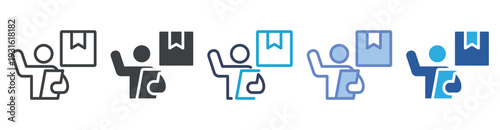 Logistics Management icon set multiple style collection