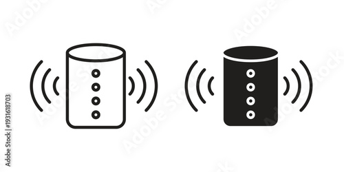 Smart speaker icon collection. Vector design pack