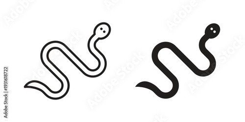 Snake icon collection. Vector design pack