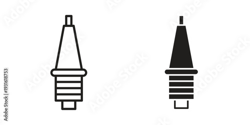 Spark plug icon collection. Vector design pack