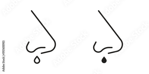 Stuffy nose icon collection. Vector design pack