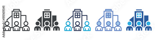 Enterprise icon set multiple style collection