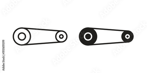 Timing belt icon collection. Vector design pack