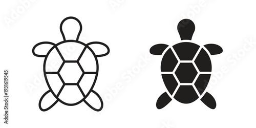 Turtle icon collection. Vector design pack
