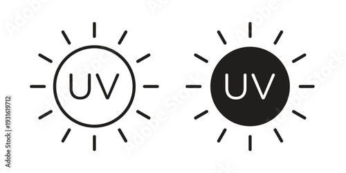 UV icon collection. Vector design pack