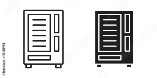 Vending machine icon collection. Vector design pack