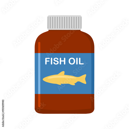 Fish oil ads template, omega-3 softgel with its package. Deep sea background.
