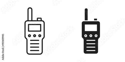 Walkie talkie icon collection. Vector design pack