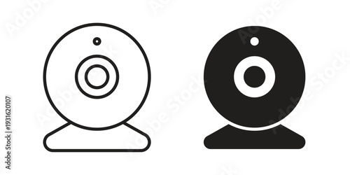 Webcam icon collection. Vector design pack