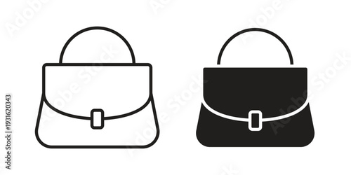 Woman purse icon collection. Vector design pack