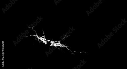 A white lightning bolt on black background.