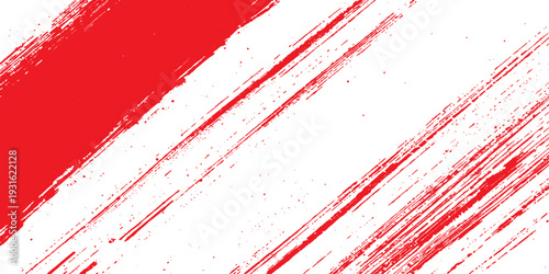 A grunge red background featuring a splat of paint and ink splatters creates a dirty wall texture illustration with a dark crime scene backdrop design