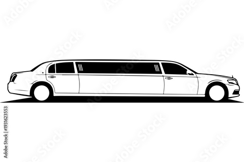 Stretch Limousine Vector Illustration