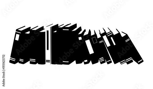 :
Colorful standing book vector set with modern playful flat design illustration