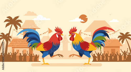 Tamil village Seval Sandai (rooster fight)